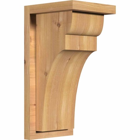 Ekena Millwork Yorktown Smooth Corbel w/Backplate, Western Red Cedar, 7 1/2"W x 8"D x 16"H COR08X08X16YOR01SWR